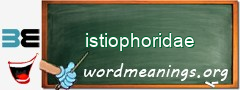 WordMeaning blackboard for istiophoridae